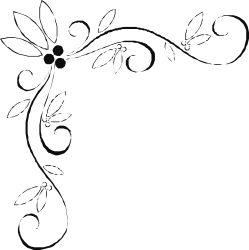 Floral Border Clipart - Elegant Black and White Design for Versatile Use
