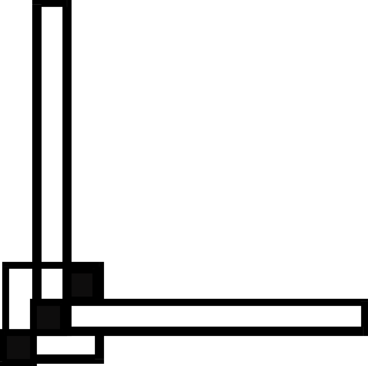 Stylish Black and White Square Clipart with White Border for Creative Designs