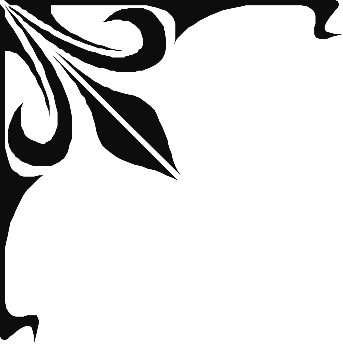 Black and White Floral Design Clipart - Elegant Borders and Corners