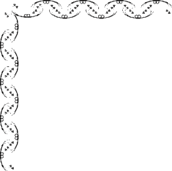 Floral Design Black and White Frame Clipart - Elegant Corners and Borders