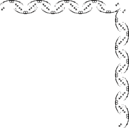 Elegant Black and White Floral Frame Clipart