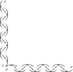Elegant Black and White Floral Pattern Borders and Corners Clipart
