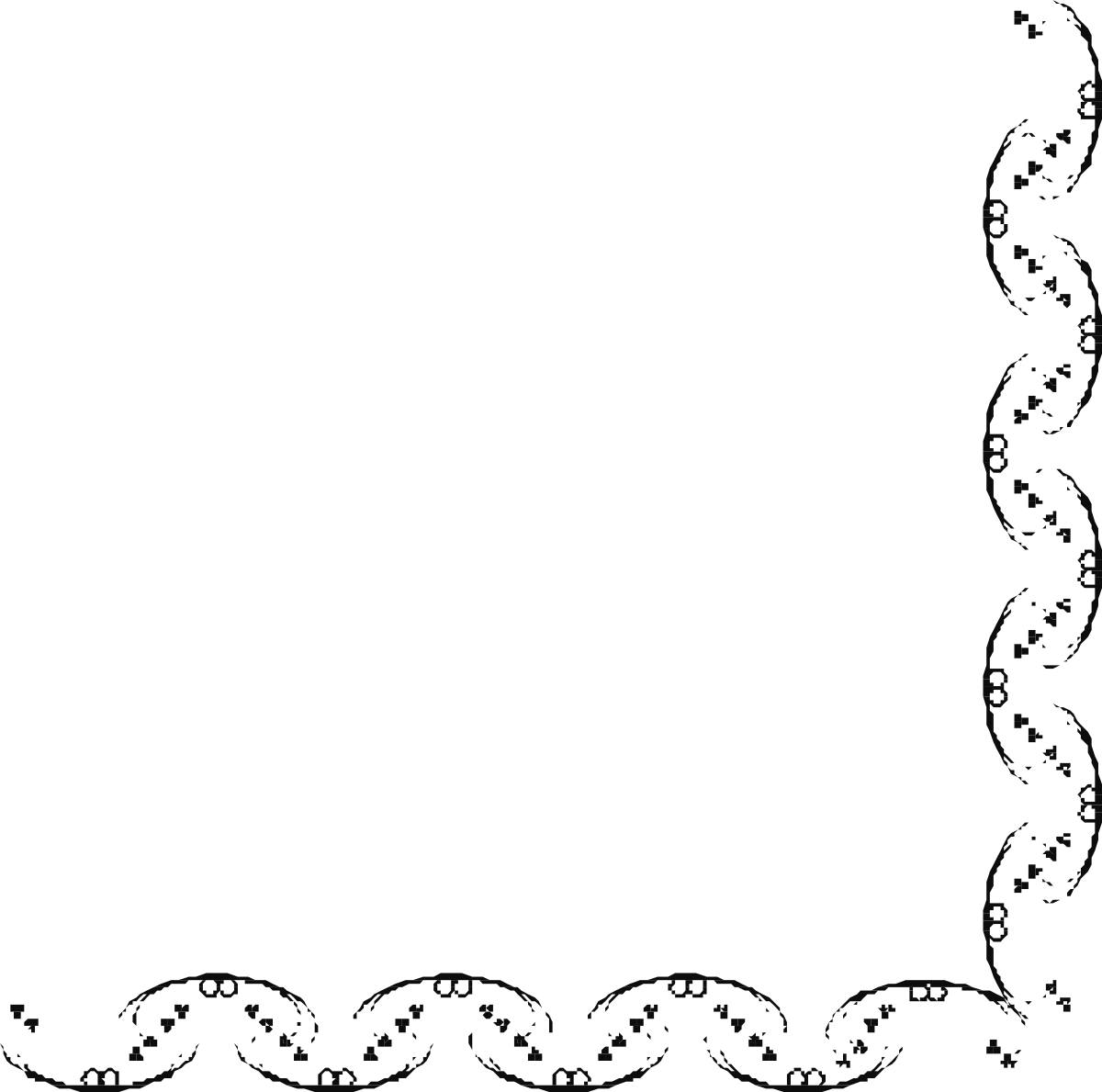 a black and white frame with a floral pattern clip art png transparent Floral Pattern Black and White Frame Clipart - Elegant Borders and Corners
