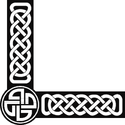 Celtic Cross Clipart: Borders and Corners Design Elements