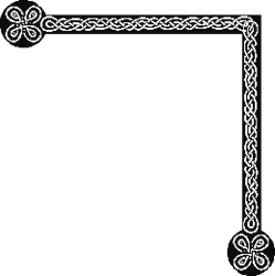 Celtic Border Clipart with Black Background - Elegant Design for Crafts