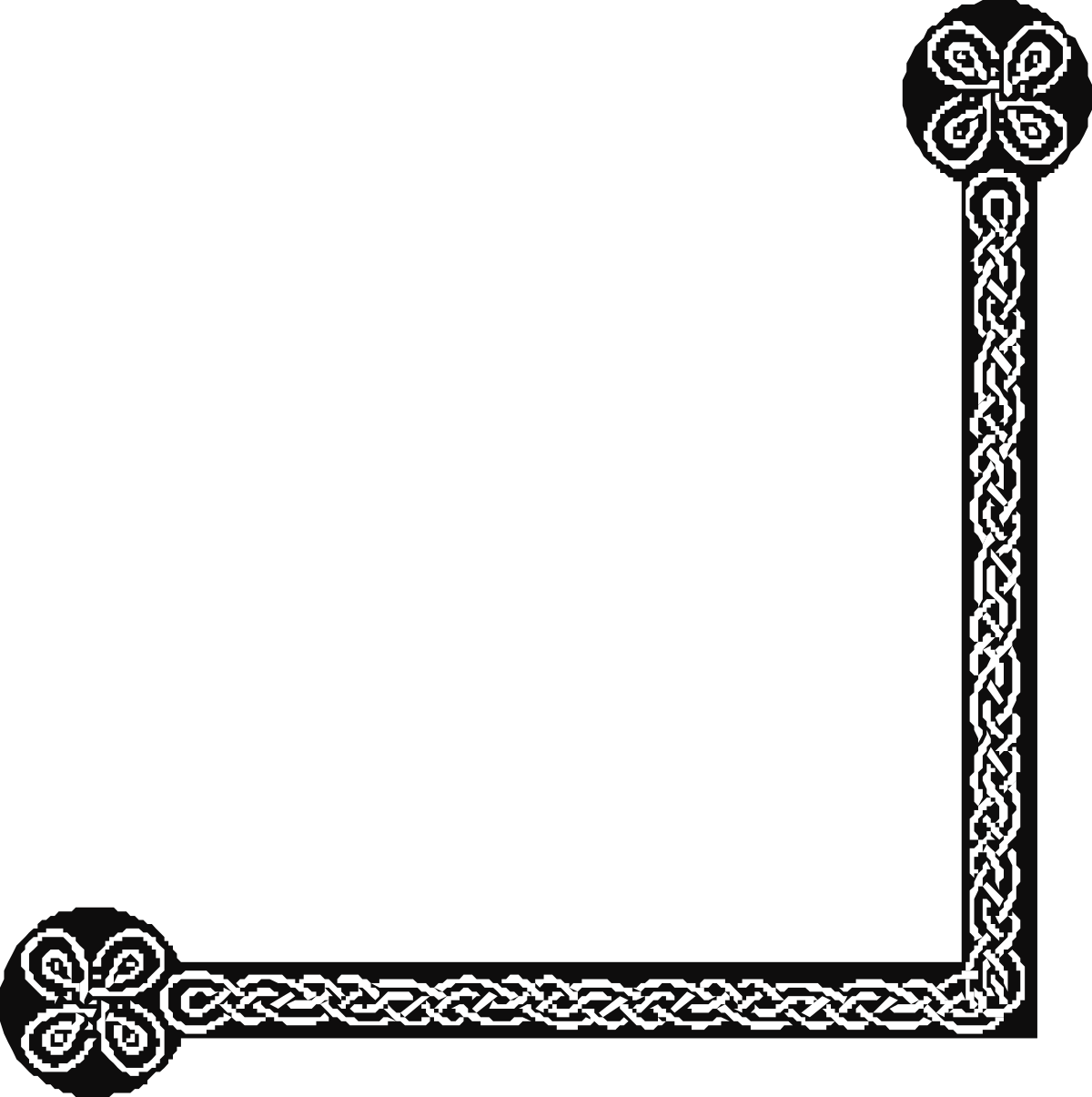 Celtic Border PNG - Intricate Celtic Corners and Edges Clipart