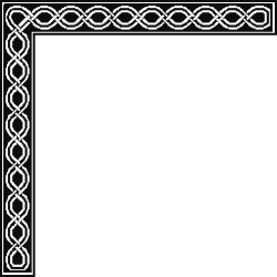 Celtic Border Clipart on Black Background - Elegant Decorative Corners