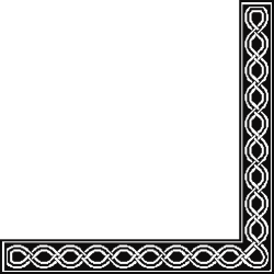 Celtic Border Design on Black Background - Elegant Clipart