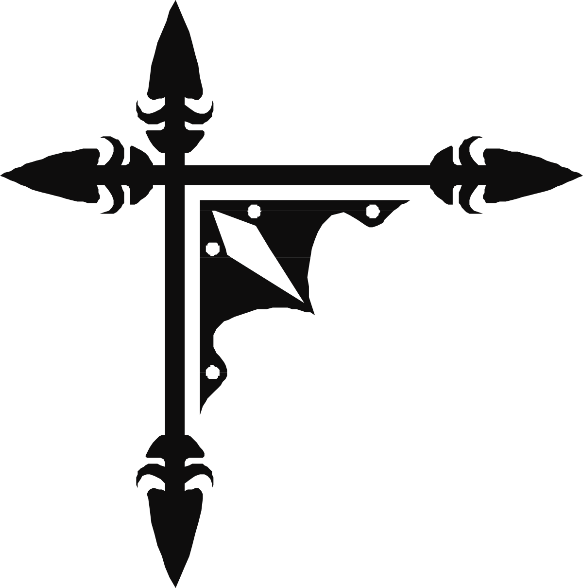 Cross Clipart - Elegant Black and White Borders and Corners Design