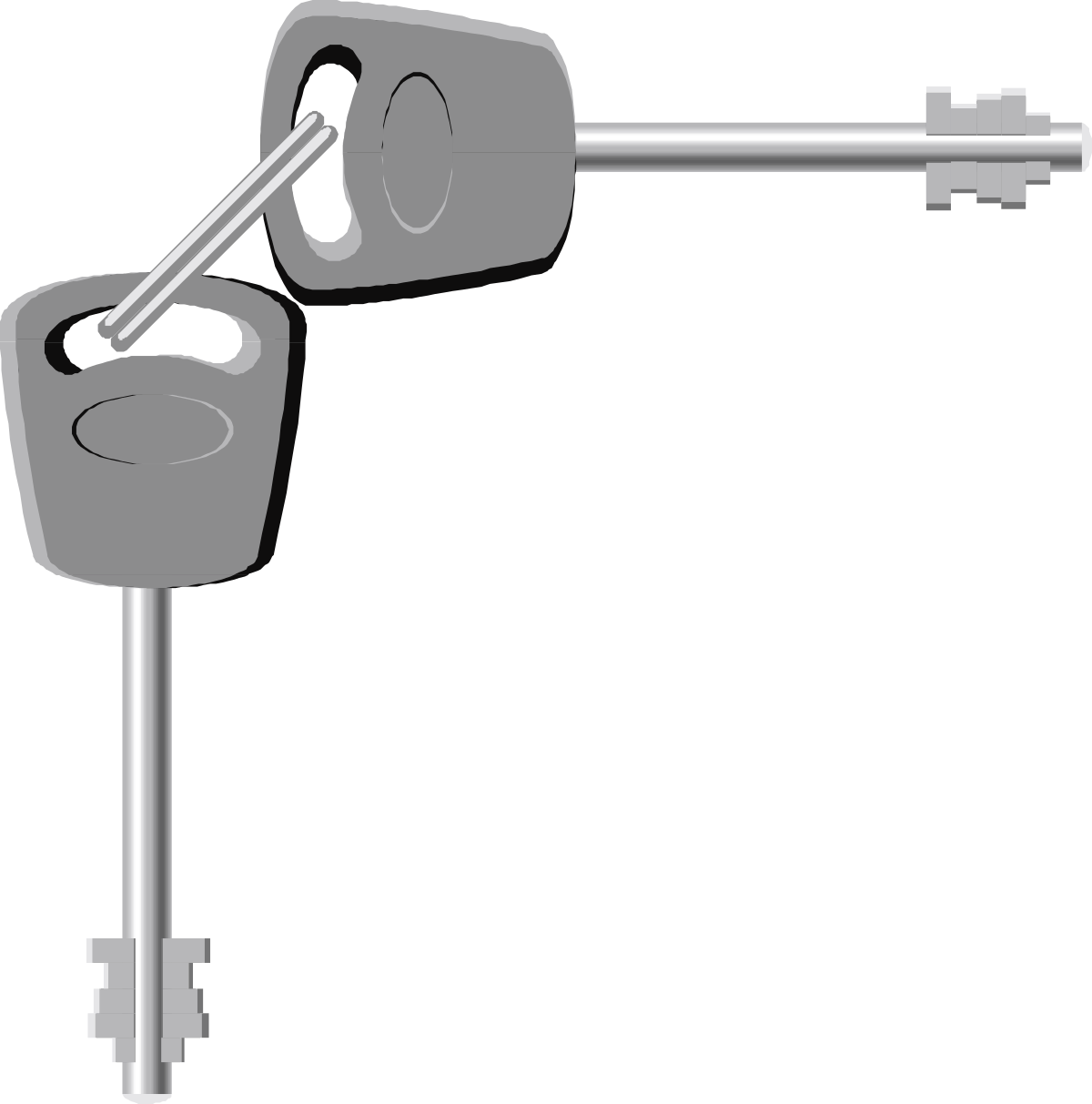 Lock with Key Clipart - Borders and Corners Design Elements
