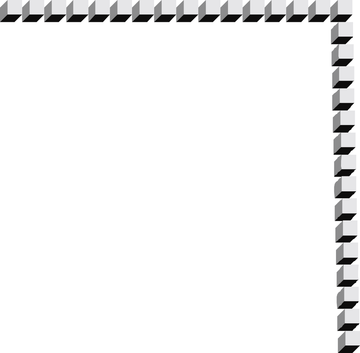 Black and White Checkered Pattern Borders and Corners Clipart