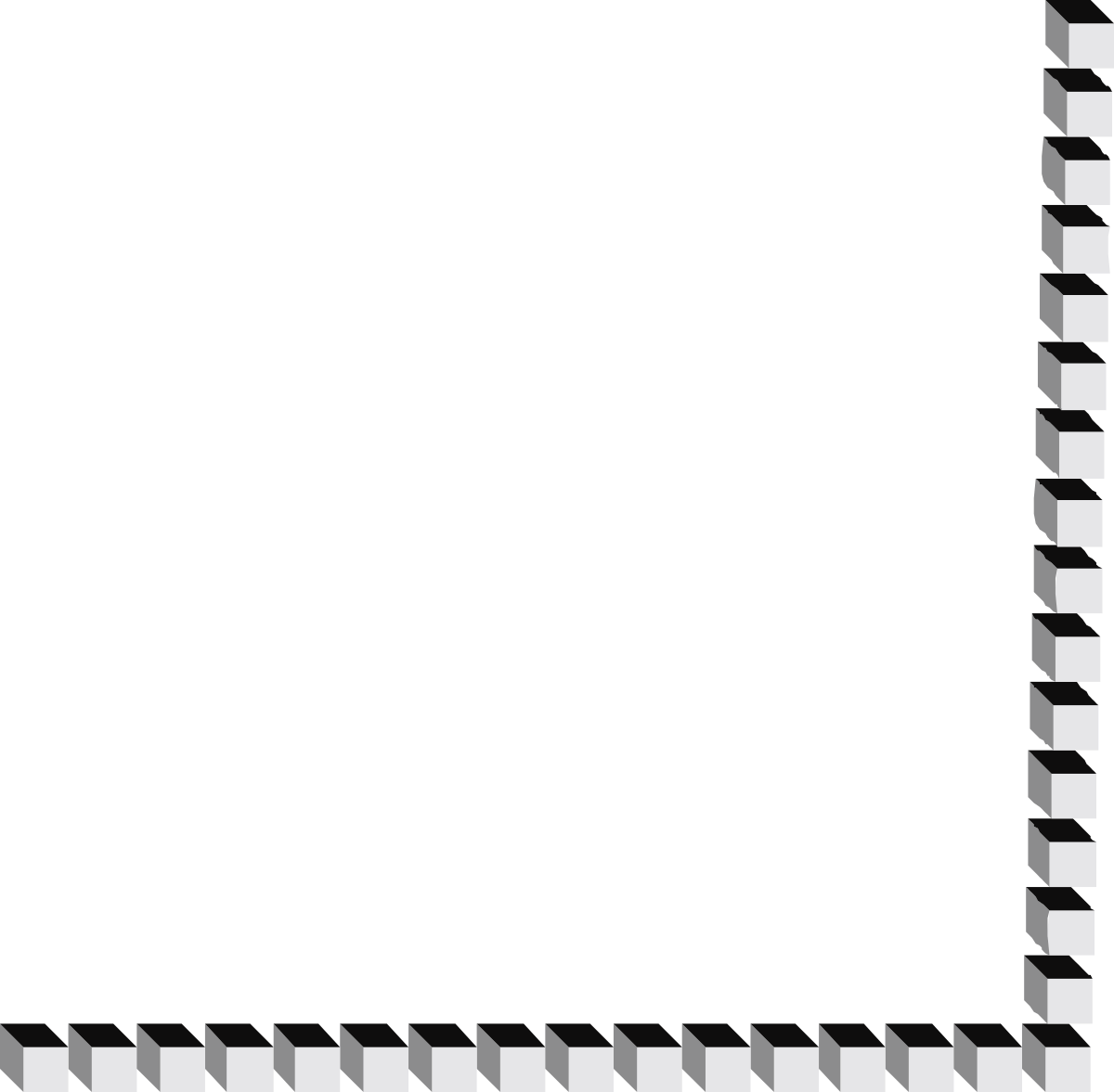 Black and White Checkered Pattern Clipart - Stylish Borders & Corners Design