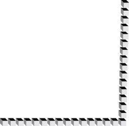 Black and White Checkered Pattern Clipart - Stylish Borders & Corners Design