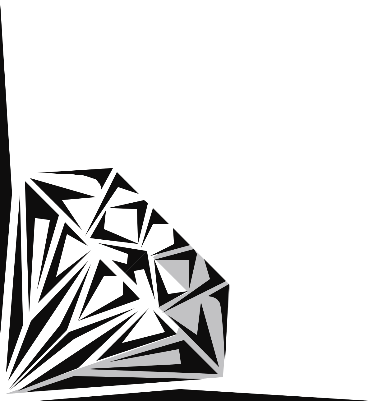 Triangle Clipart: Black and White Borders & Corners