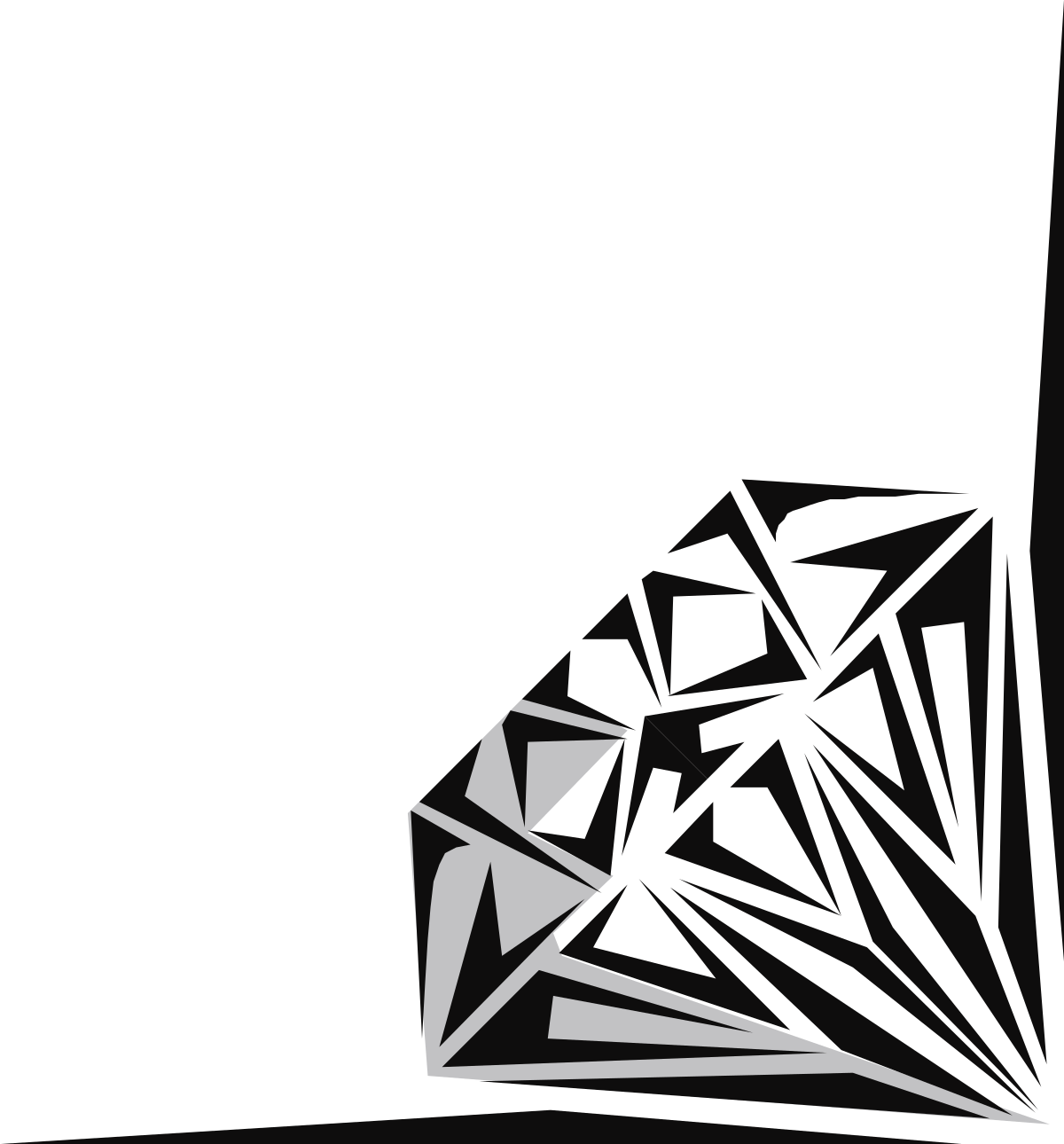 Diamond Clipart - Elegant Black and White Borders and Corners Design