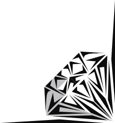 Diamond Clipart - Elegant Black and White Borders and Corners Design