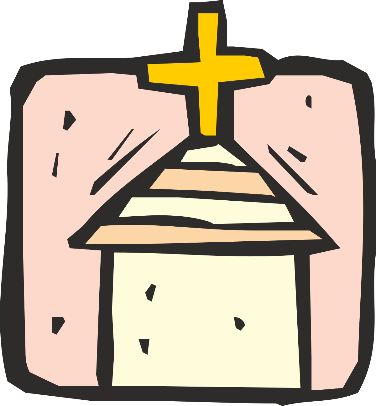 a church with a cross on top clip art png transparent Church Clipart with Cross on Top: Stunning Religious Illustration