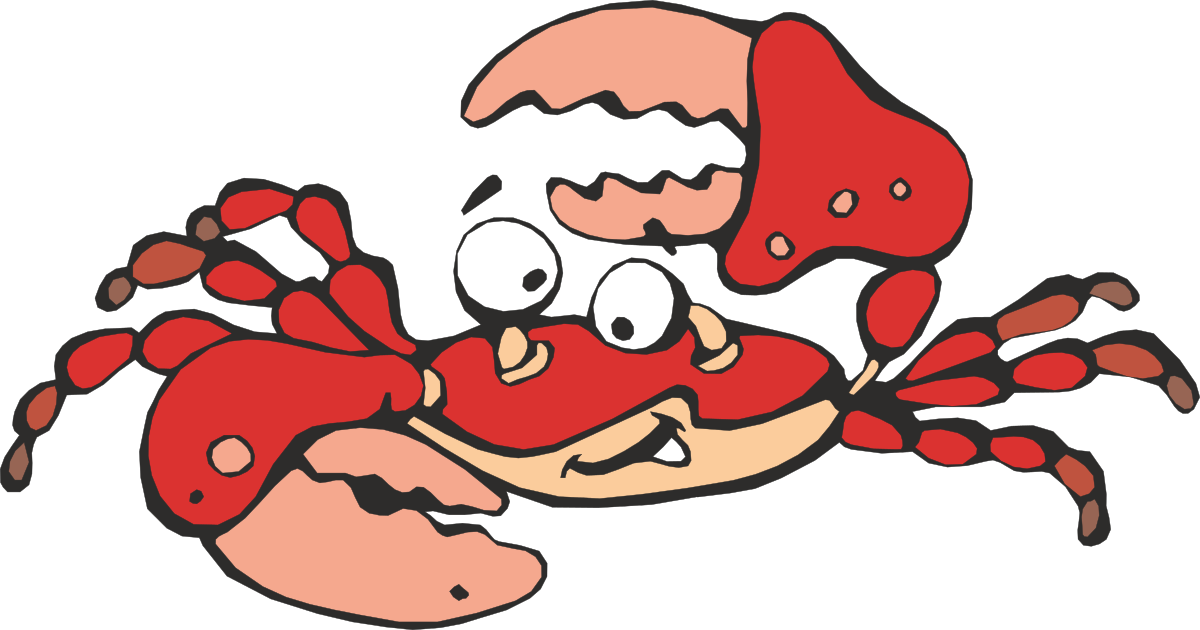 a crab with a big eye and a big nose clip art png transparent Crab Clipart with Big Eye and Nose - Fun, Playful Marine Life Graphics