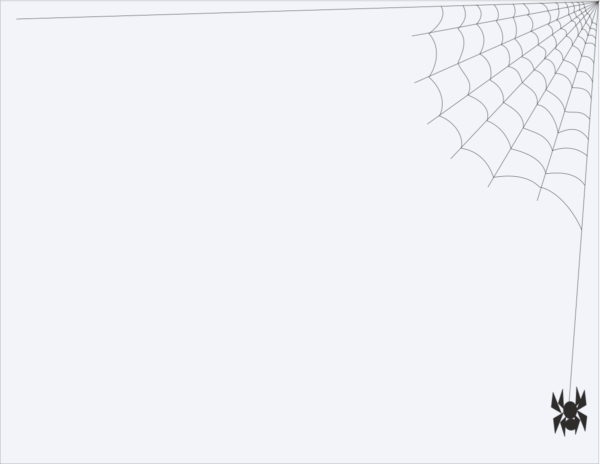 Spider Clipart - Intricate Spider Web with Detailed Spider Borders