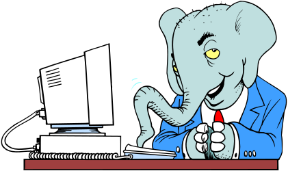 Elephant in Suit Talking on Phone Clipart  Unique and Fun Visuals