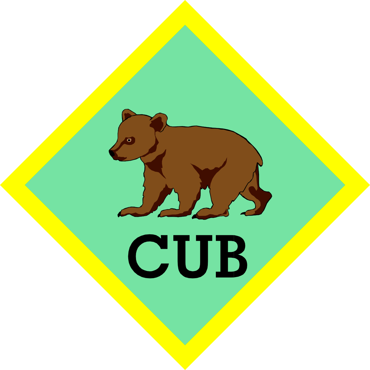 Bear Walking Across Glittering Diamond Clipart