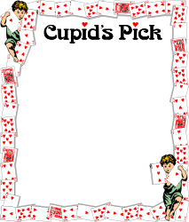 Borders & Holiday Clipart Featuring Cupid and Playing Cards