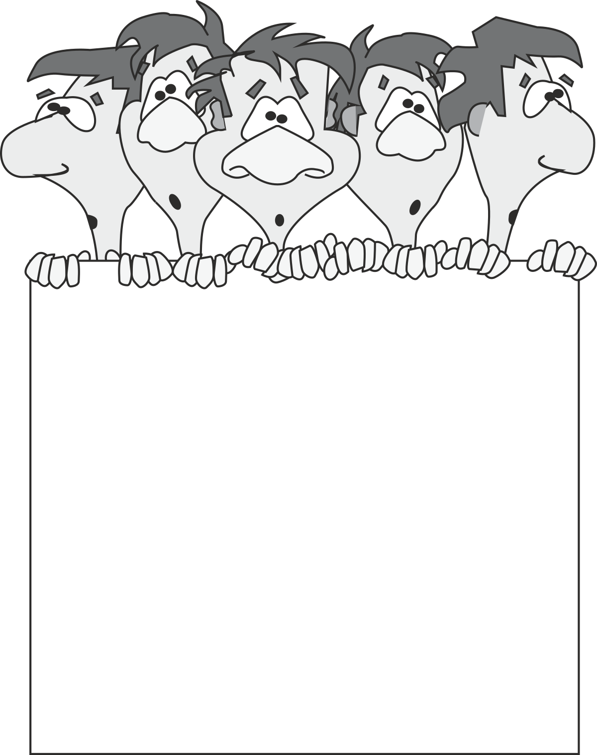 a group of dogs holding a blank sign clip art png transparent Curious Dogs Borders and Frames Clipart - Playful Design Elements