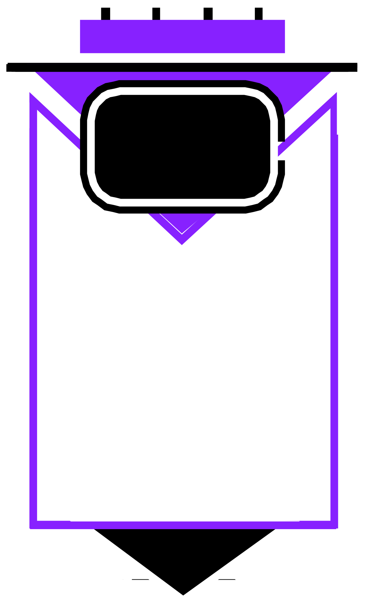 Purple Envelope with White Envelope Inside - Elegant Clipart for Creative Designs