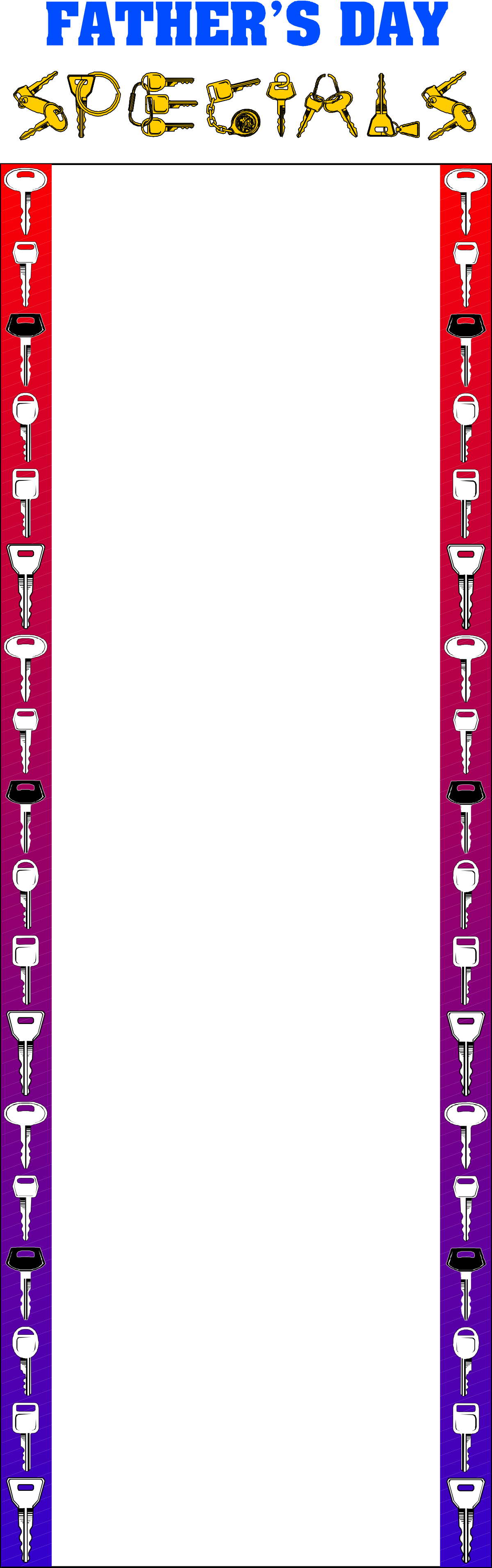 Happy Father's Day Clipart Frame with Arrows