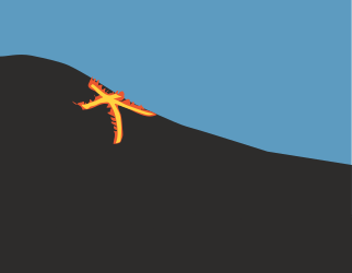 Kite Flying Adventure on Mountain  Vibrant Clipart Scene