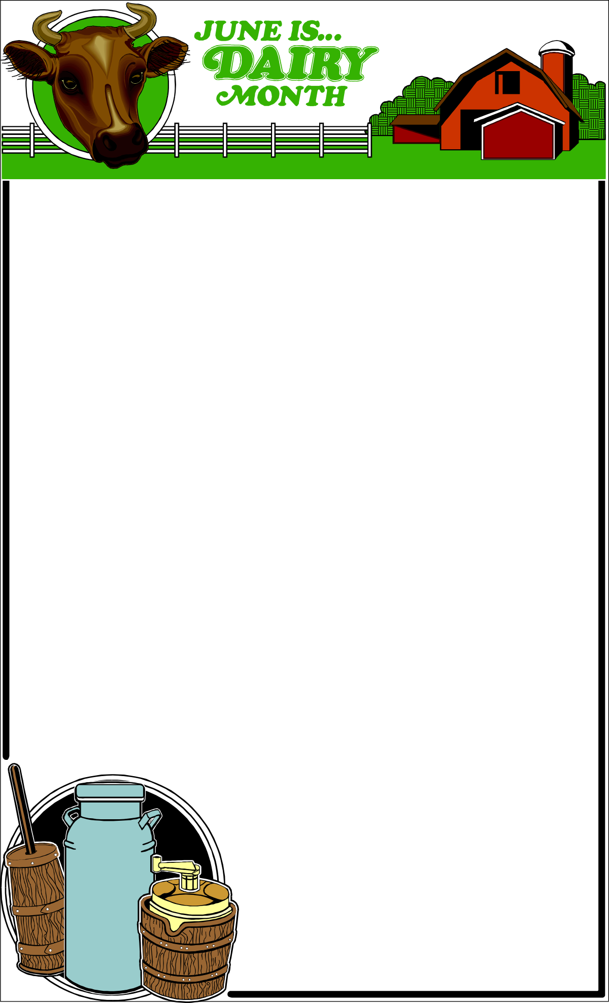 a black background with a cow and a pot clip art png transparent Cow and Pot Clipart on Black Background - Perfect for Agriculture Themes