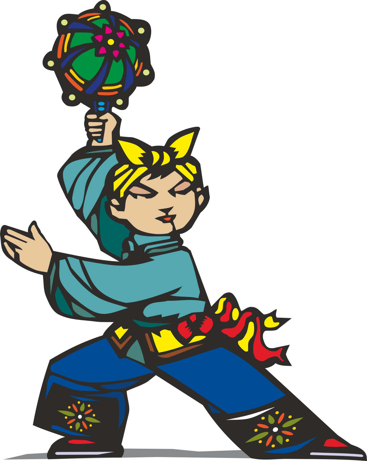 Cartoon Character with Hat and Sword - Playful Clipart Collection