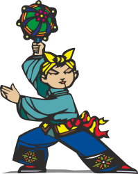 Cartoon Character with Hat and Sword - Playful Clipart Collection
