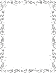 Borders with Dancing Fish and Floral Frame Clipart
