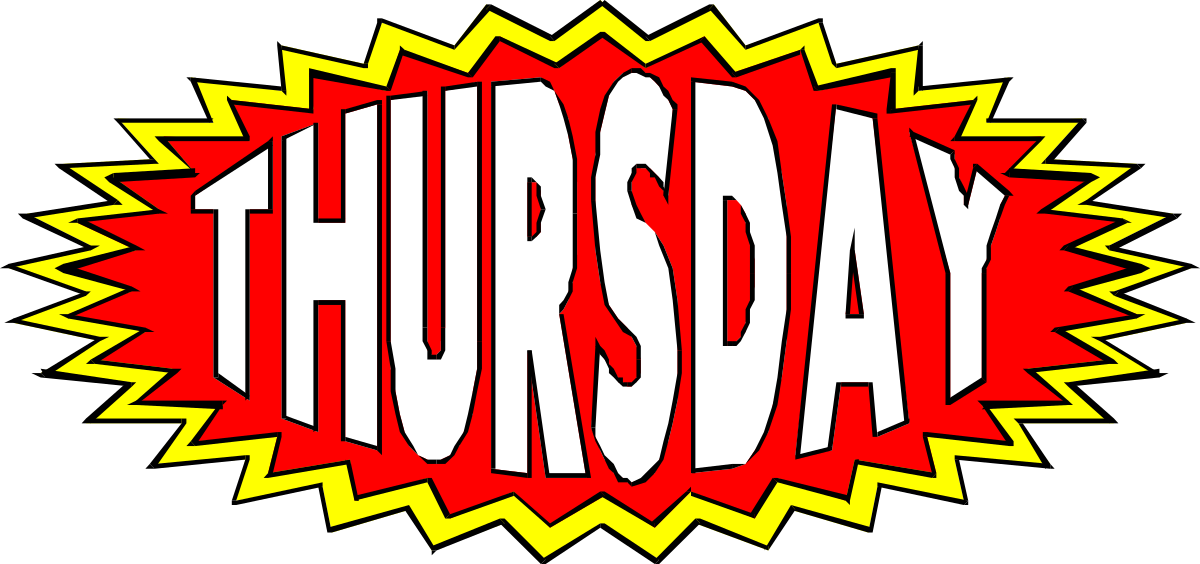 Thursday Comic Logo Clipart for Creative Projects