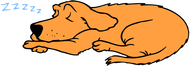 Sleeping Dog Clipart - Adorable Pet Illustration for Your Projects