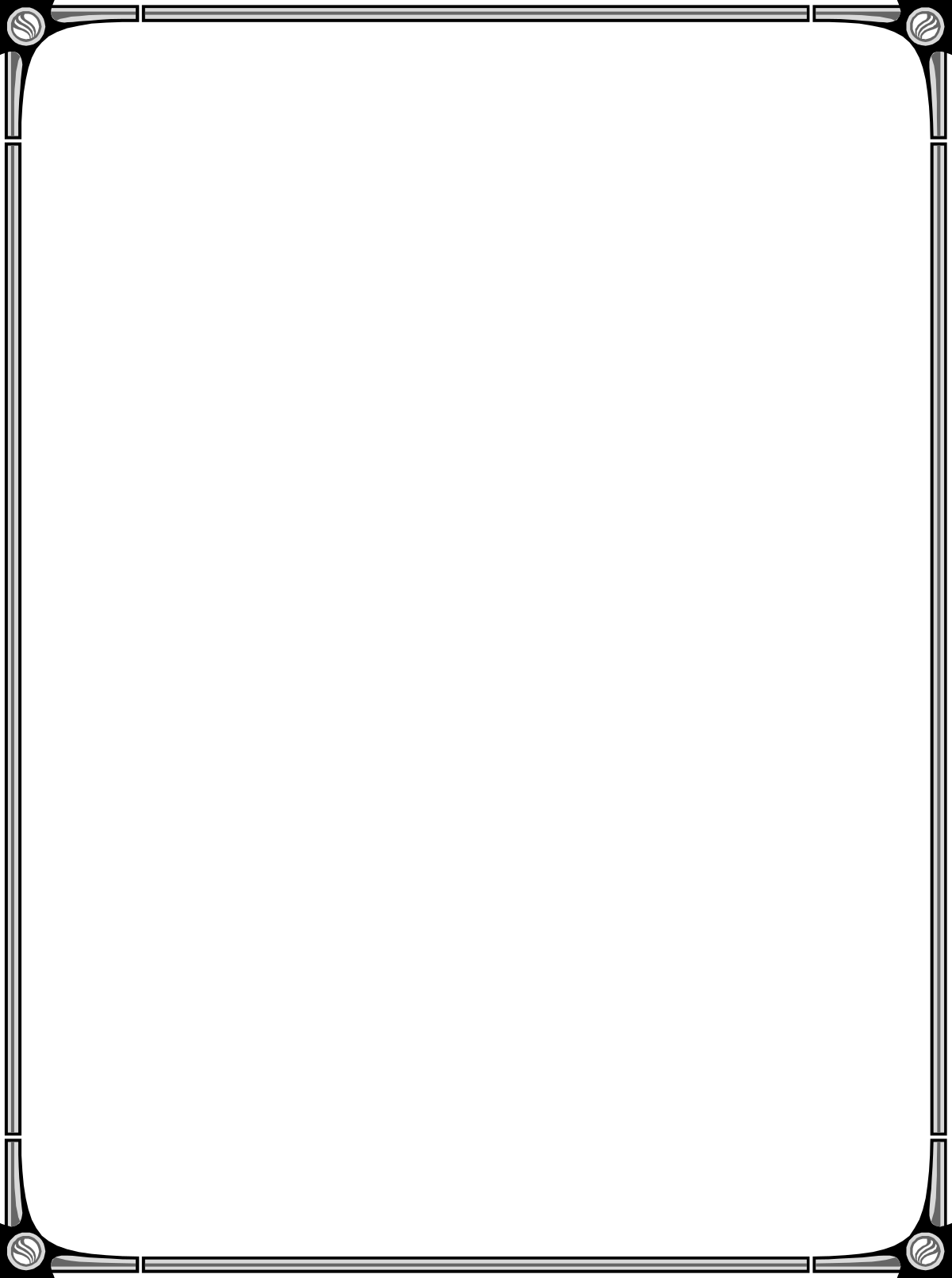 Elegant Black and White Frame Clipart for Versatile Designs