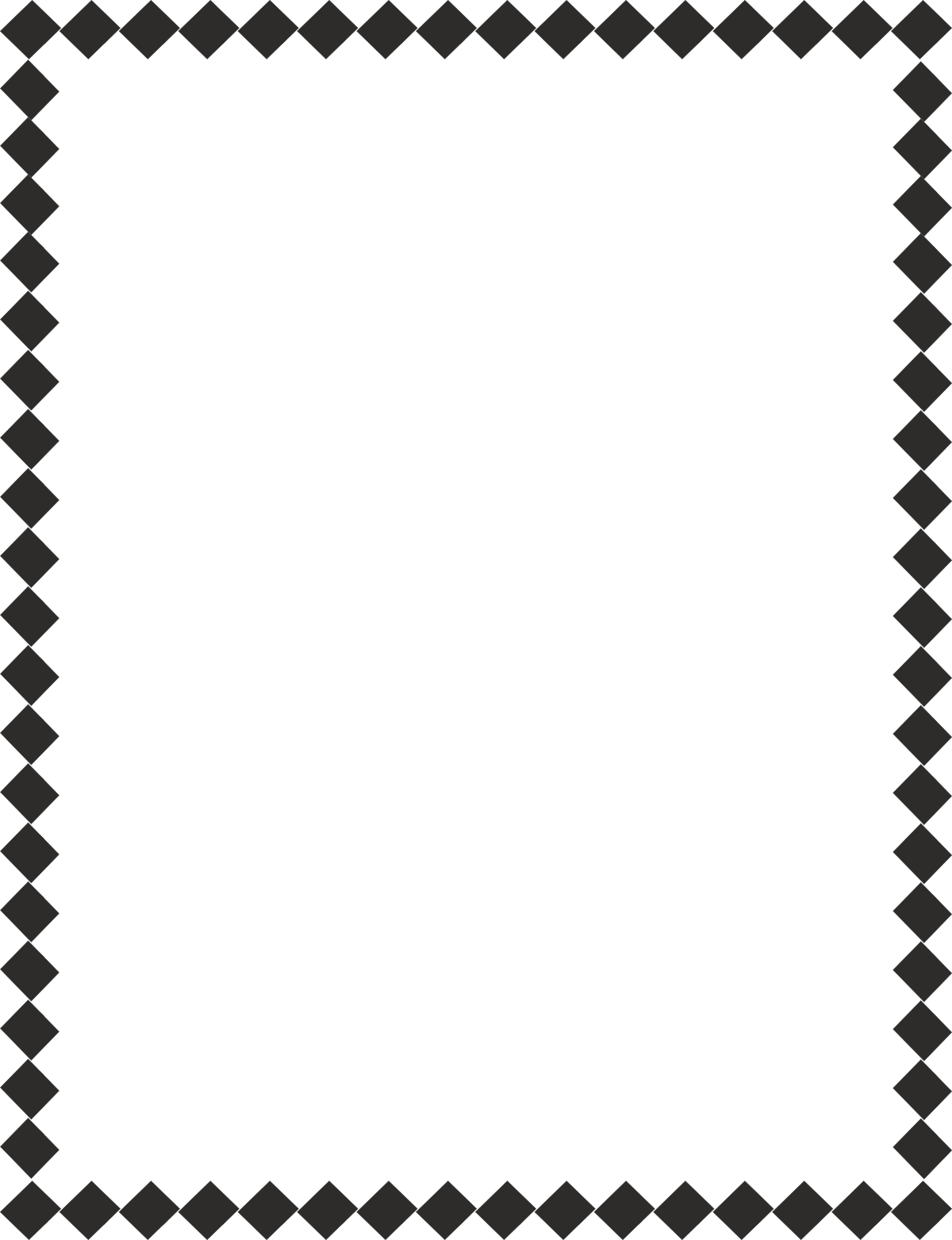 Elegant Black and White Square Frame Clipart - Borders and Decorative Frames