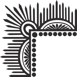 Borders and Corners: Elegant Black and White Square Frame Clipart