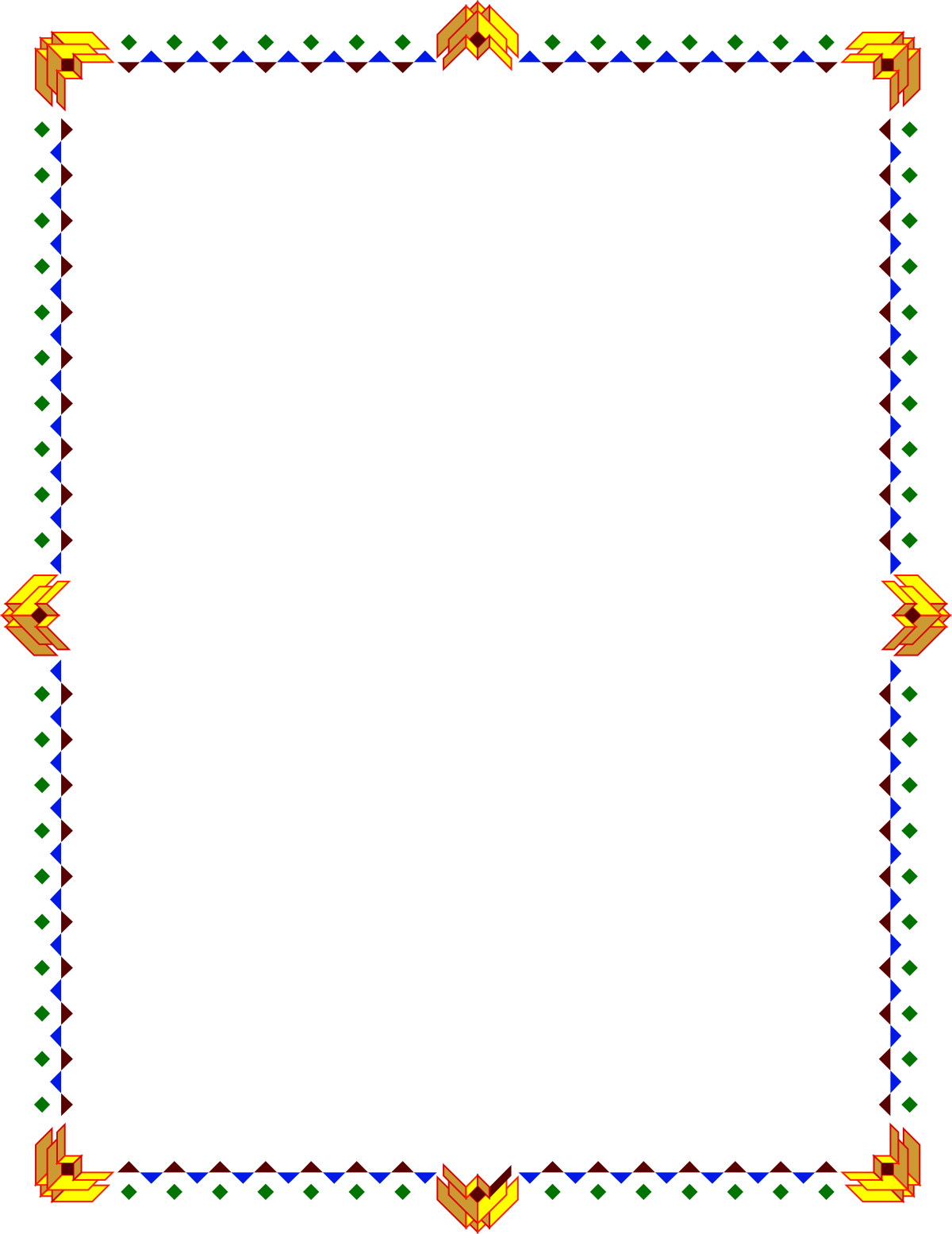 a square frame with a pattern of colorful shapes clip art png transparent Colorful Shapes Square Frame Clipart - Vibrant Decorative Borders
