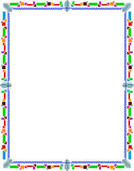Colorful Square Frame Clipart with Black Background for Creative Designs