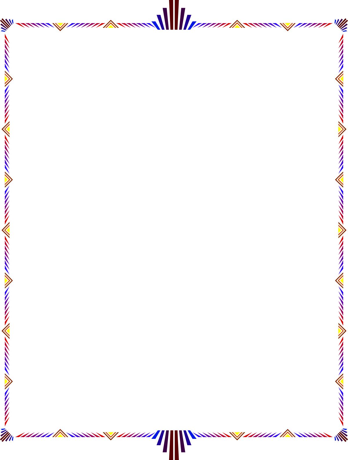 Triangle Pattern Square Frame - Elegant Borders and Decorative Clipart