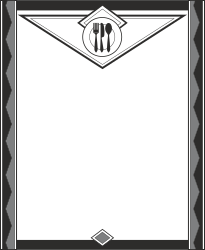 Elegant Black and White Borders and Frames for Menu Design
