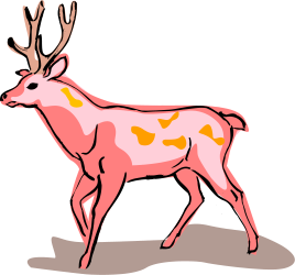 Spotted Deer Antlers Clipart - Nature's Majestic Beauty