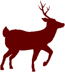 Deer Silhouette Against Black Background - Stunning Clipart for Nature Themes