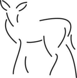 Deer Silhouette Against Black Background Clipart for Stunning Visuals