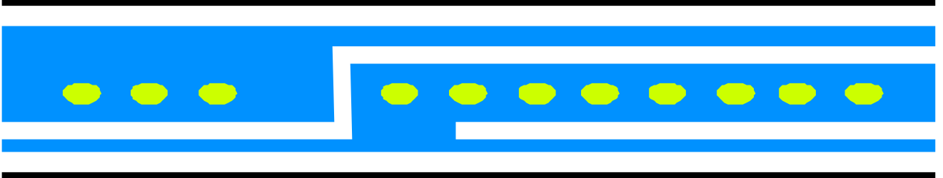 Blue and White Box with Green Circles Clipart Design