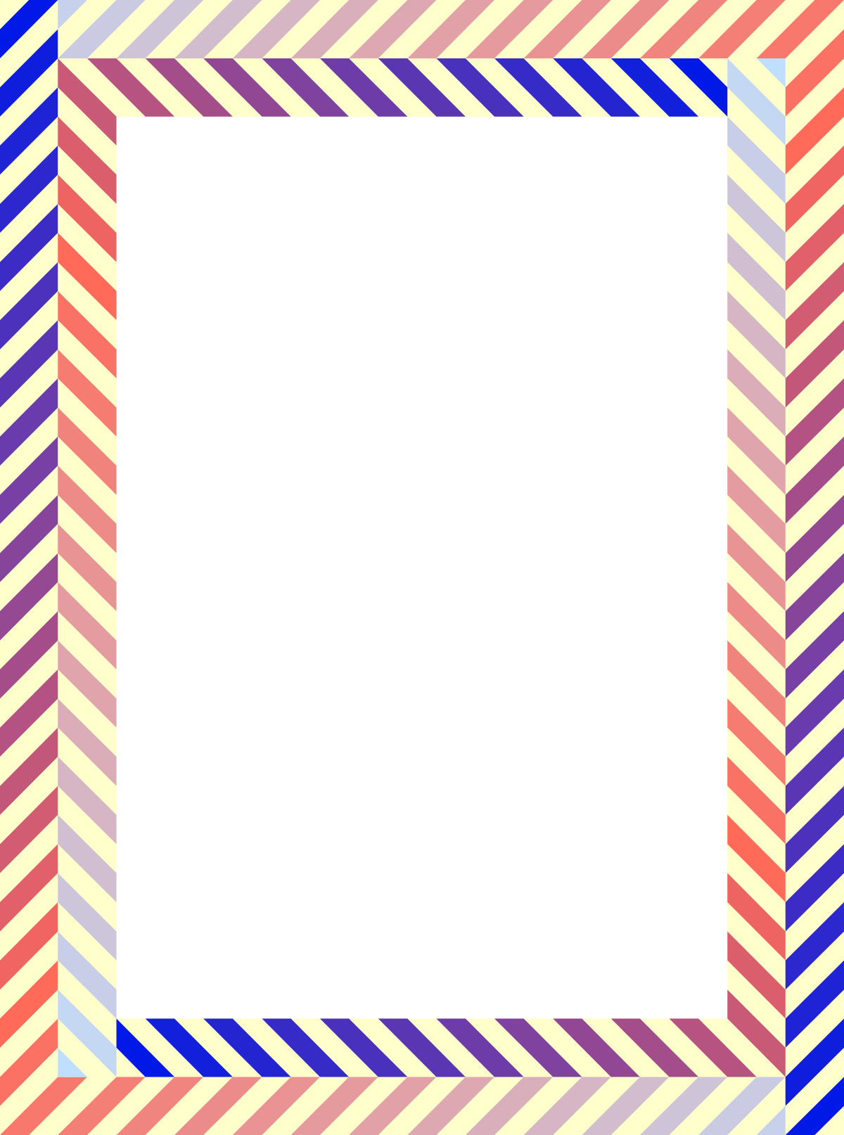 Colorful Striped Frame Clipart: Eye-Catching Borders on Black Background