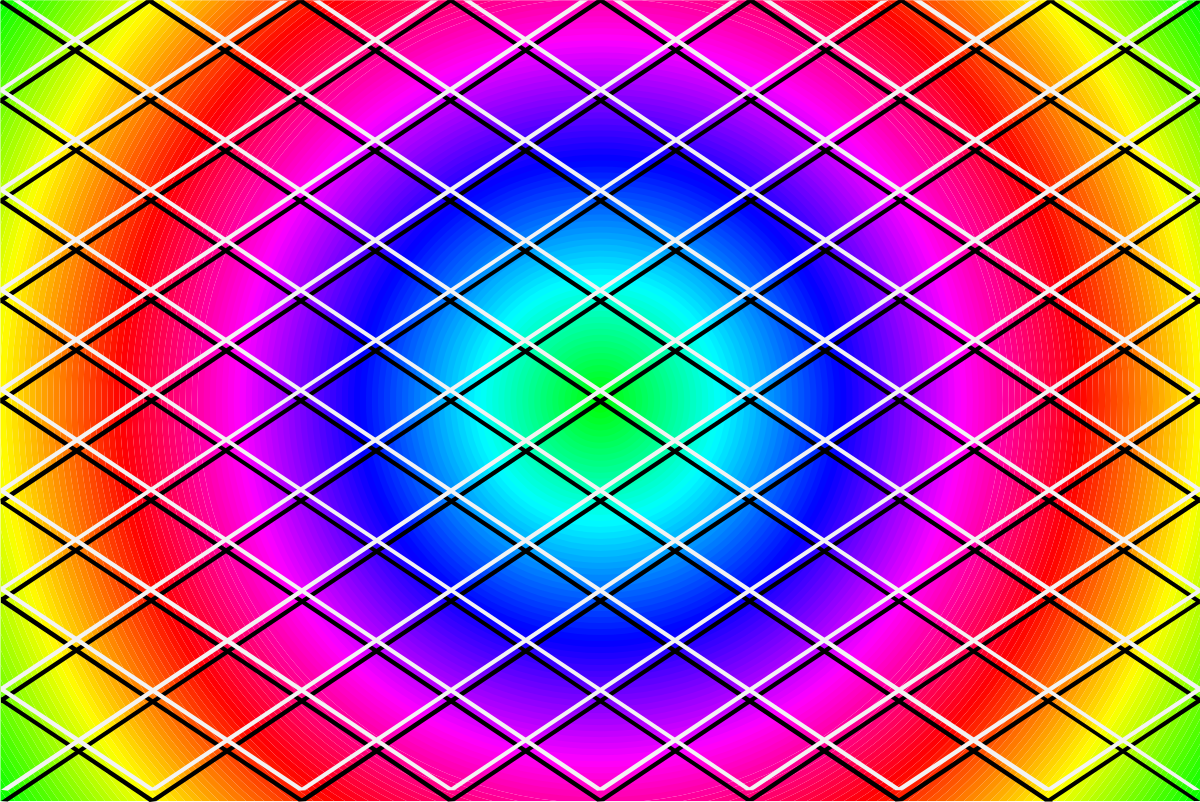 Rainbow Colored Background Clipart - Vibrant Border Patterns