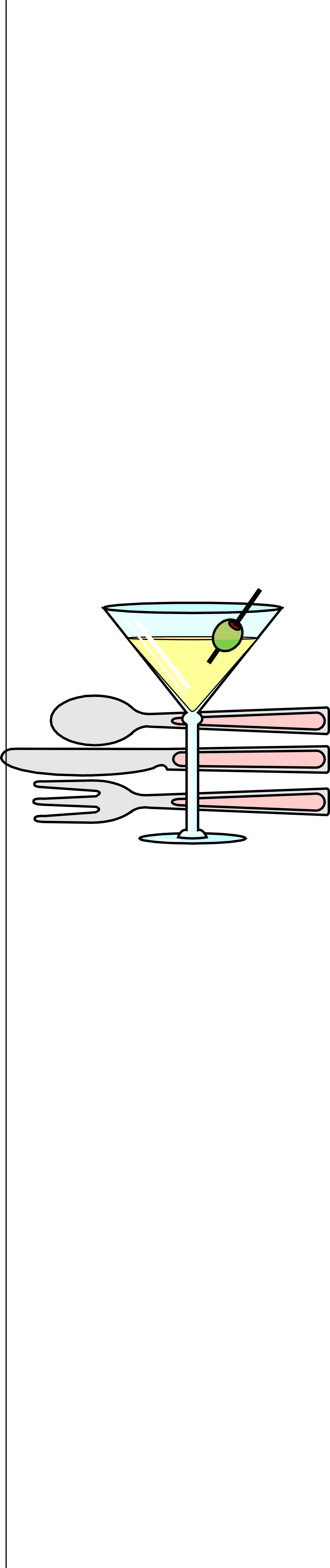 Elegant Martini and Fork Clipart for Dining and Celebrations